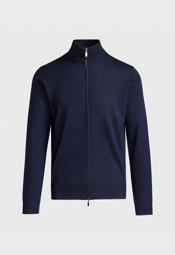 Paul Stuart Merino Wool Zip Cardigan, image 3