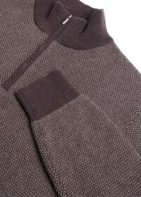 Paul Stuart Cashmere Birdseye Quarter Zip Sweater, thumbnail 2