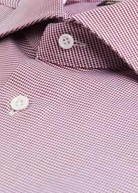 Paul Stuart Red Micro Jacquard Dress Shirt, thumbnail 2