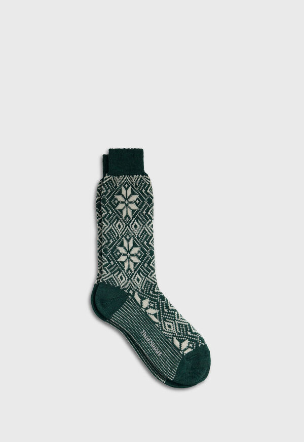 Paul Stuart Wool Blend Snowflake Sock, image 1