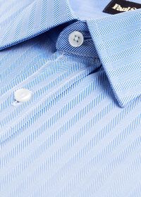 Paul Stuart Blue Herringbone Dress Shirt, thumbnail 2