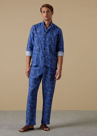 Paul Stuart Linen Equestrian Print Pajama, thumbnail 2