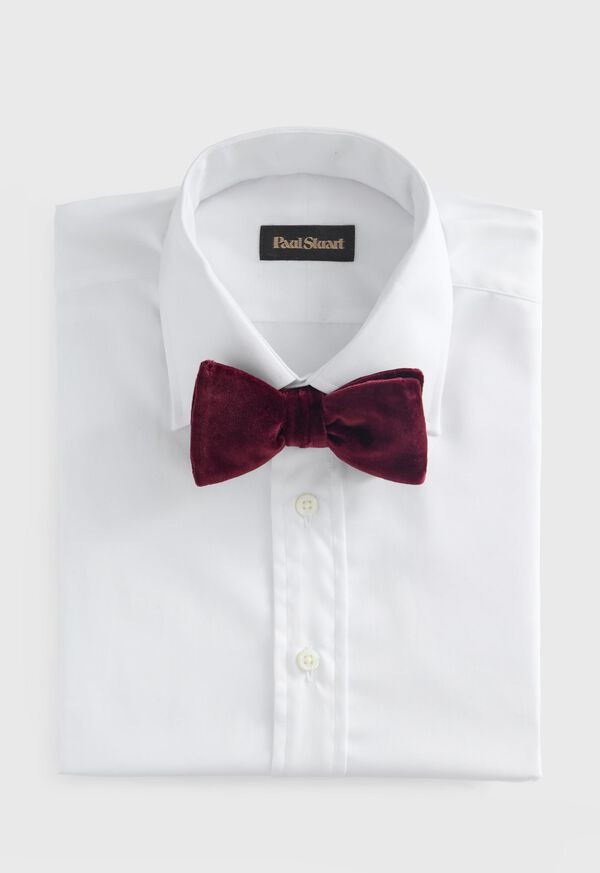 Paul Stuart Blunt Edge Cotton Velvet Bow Tie, image 2