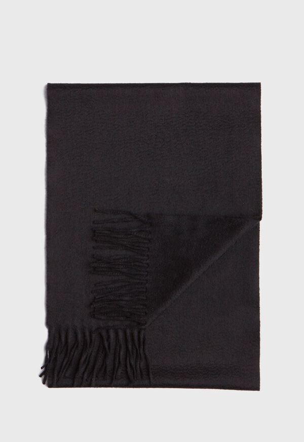 Paul Stuart Cashmere Solid Color Scarf with Embroidered Logo, image 8