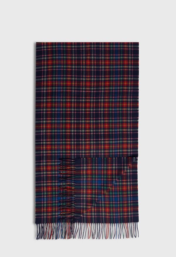 Paul Stuart Cashmere Tartan Extra Wide Scarf, image 1
