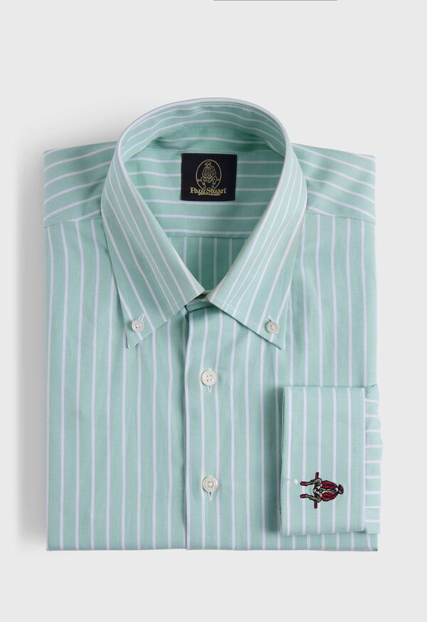 Paul Stuart Wide Striped Oxford Logo Sport Shirt, image 1