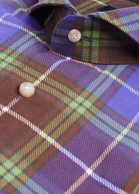 Paul Stuart Cotton Printed Plaid Sport Shirt, thumbnail 2