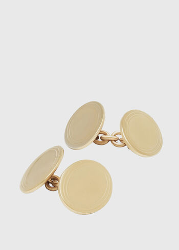 Paul Stuart Double Oval Engine Turned Cufflinks