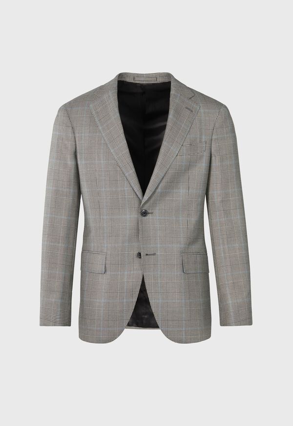 Paul Stuart Grey Cashmere & Silk Plaid Jacket, image 1