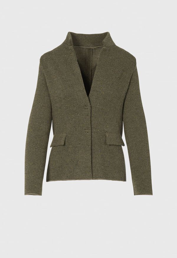 Paul Stuart Pique Knit Sweater Jacket, image 1