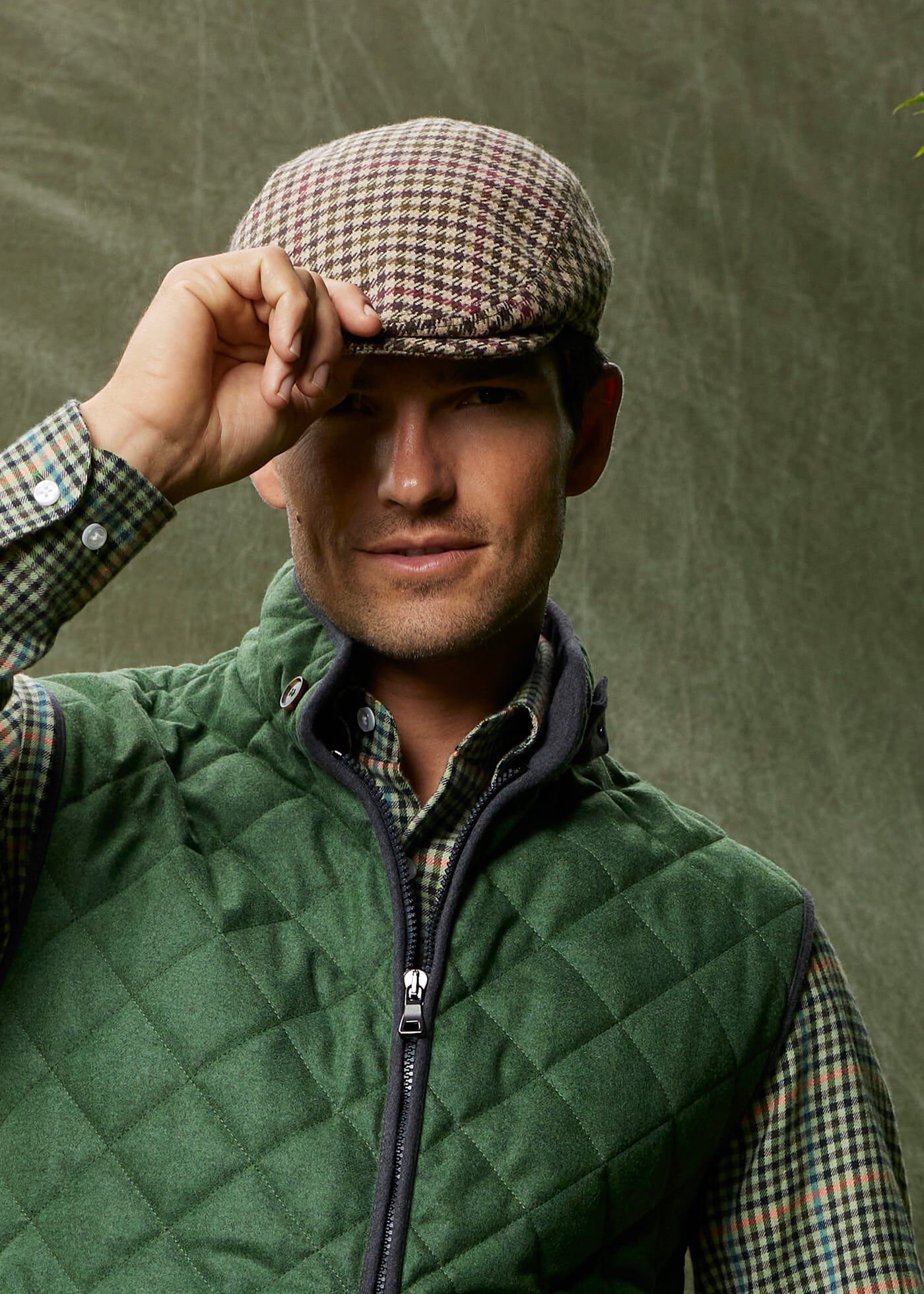 Houndstooth cap cheap