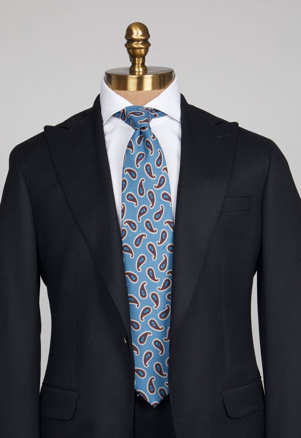 Paul Stuart Wool Tossed Paisley Tie, image 2