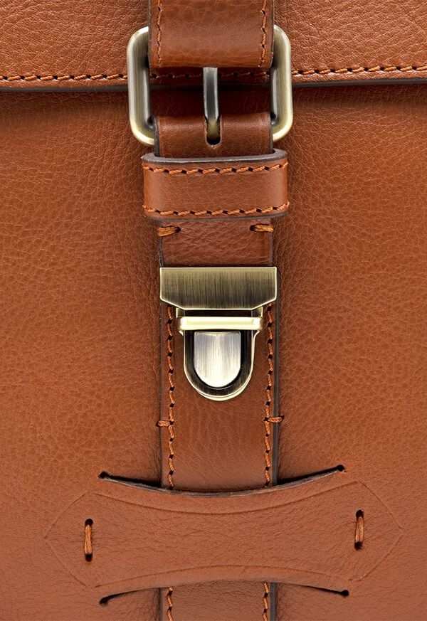 Paul Stuart Bridle Leather Briefcase with Shoulder Strap, image 5