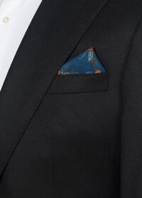 Paul Stuart Deer & Bird Print Pocket Square, thumbnail 4