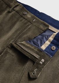 Paul Stuart Suede Trimmed Corduroy Trouser, thumbnail 3