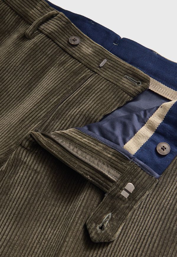 Paul Stuart Suede Trimmed Corduroy Trouser, image 3