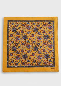 Paul Stuart Linen & Cotton Tapestry Print Pocket Square, thumbnail 2