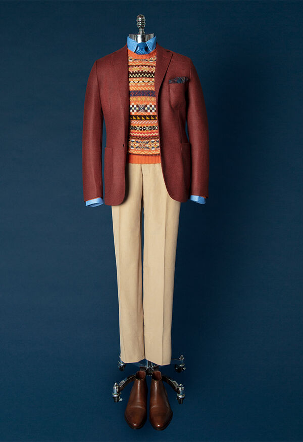 Paul Stuart Red Shetland Wool Soft Jacket, image 2