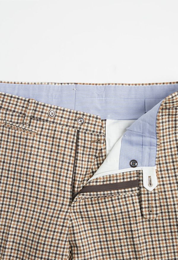 Paul Stuart Gun Check Plain Front Pant, image 2