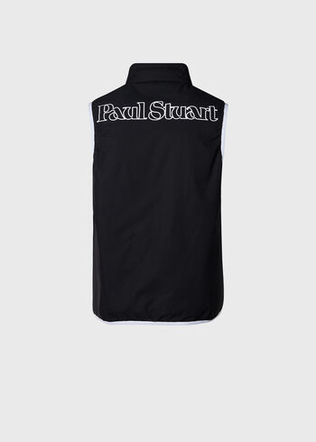 Paul Stuart Tonal Parquet Logo Vest