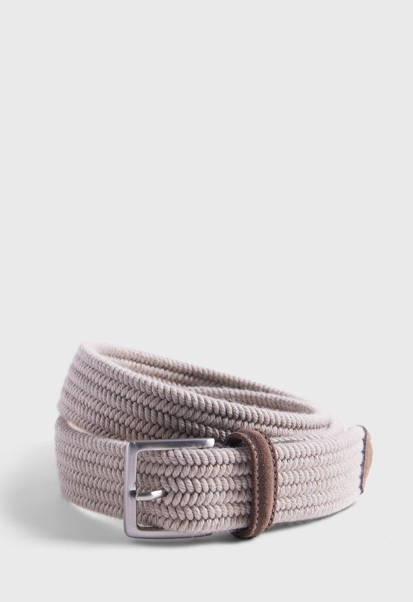 Paul Stuart Braided Wool Belt with Suede Trim, image 1