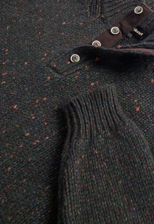 Paul Stuart Wool & Cashmere Donegal Button Mock Neck, image 3