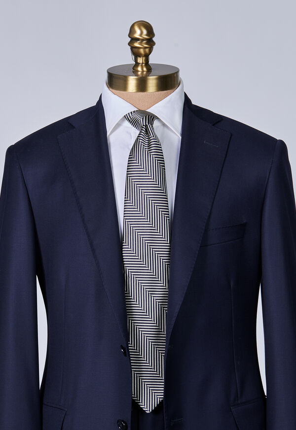Paul Stuart Woven Silk Chevron Tie, image 2