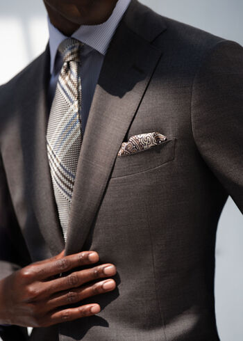 Paul Stuart Silk Medallion Pocket Square