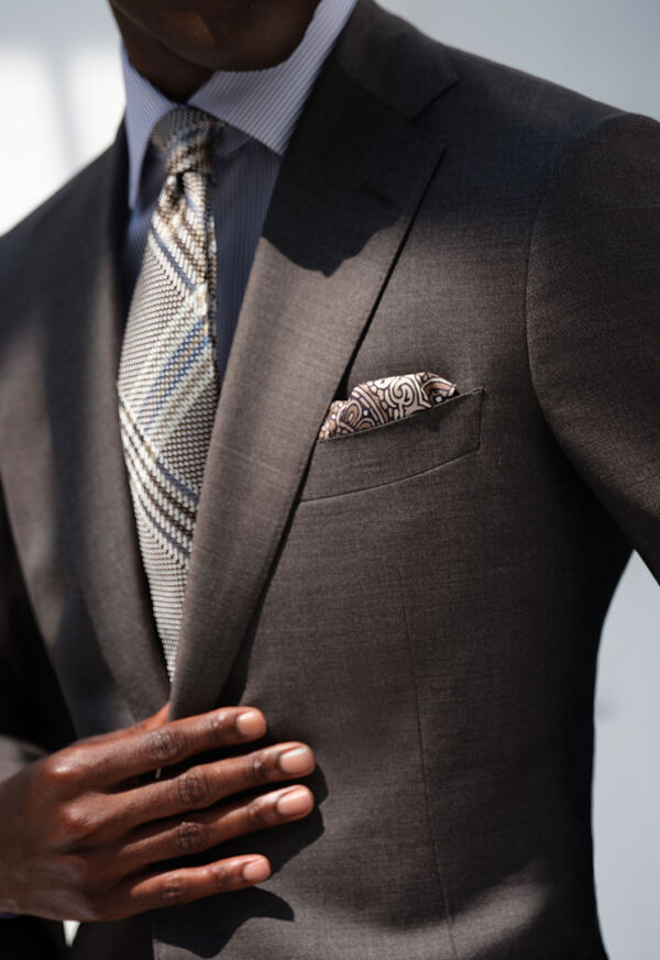 Paul Stuart Silk Medallion Pocket Square, image 2