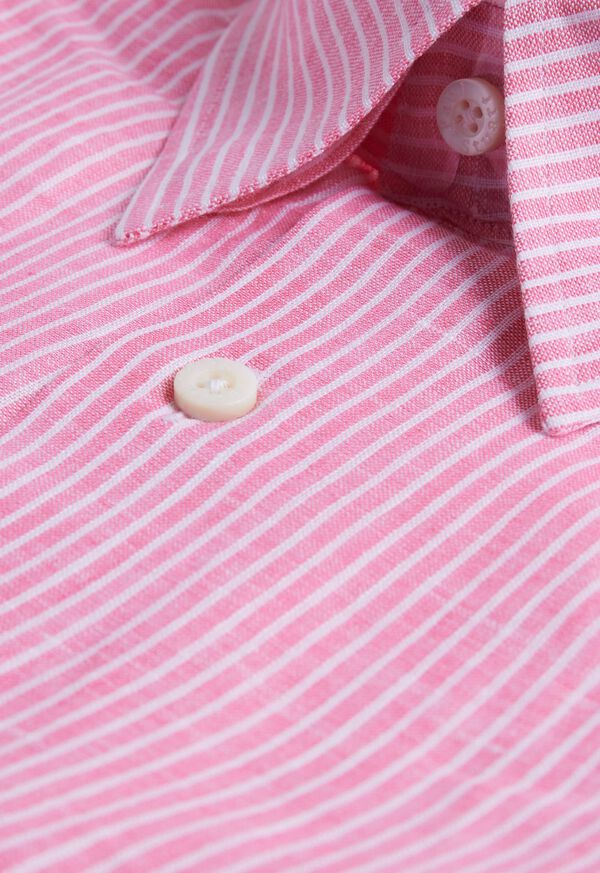 Paul Stuart Linen Pencil Stripe Sport Shirt, image 2