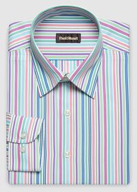 Paul Stuart Cotton Rainbow Stripe Sport Shirt, thumbnail 1