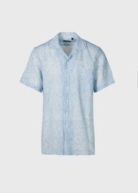 Paul Stuart Linen Paisley Print Camp Shirt, thumbnail 1