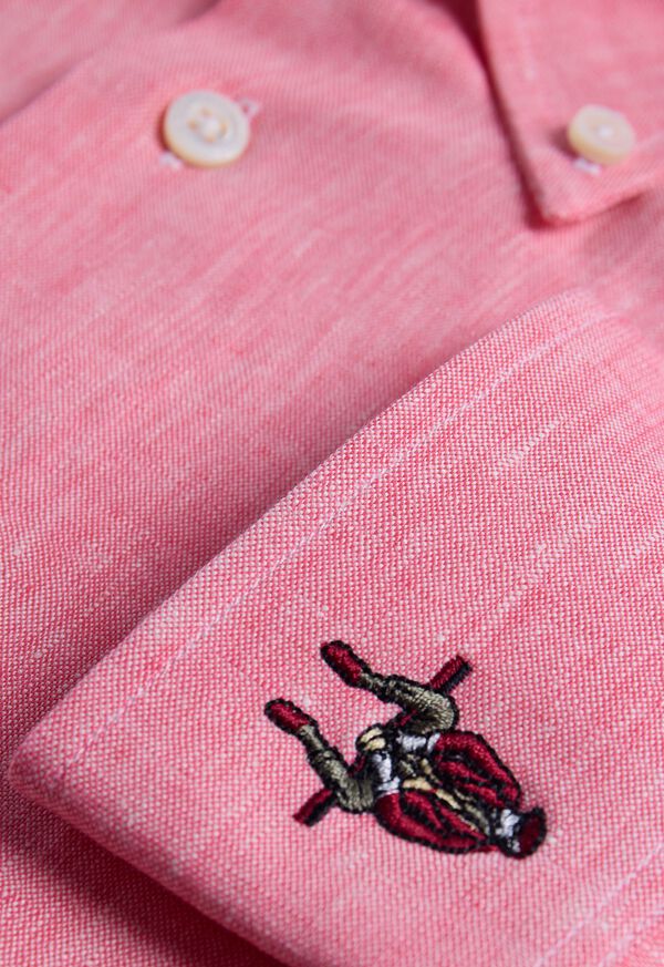 Paul Stuart Linen Logo Sport Shirt, image 3