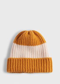 Paul Stuart Wool Two Color Striped Beanie, thumbnail 1