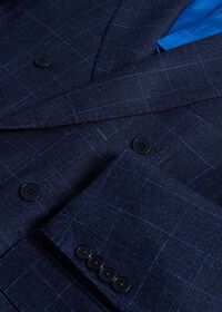 Paul Stuart Navy Plaid Double Breasted Suit, thumbnail 4