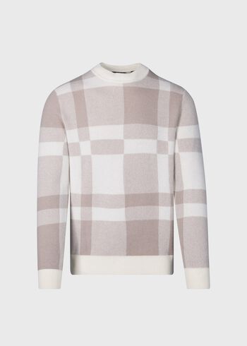 Paul Stuart Cashmere Jacquard Crewneck Sweater