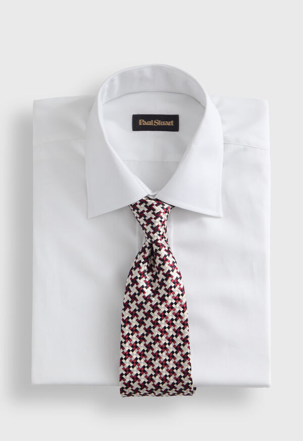 Paul Stuart Woven Silk Houndstooth Tie, image 2