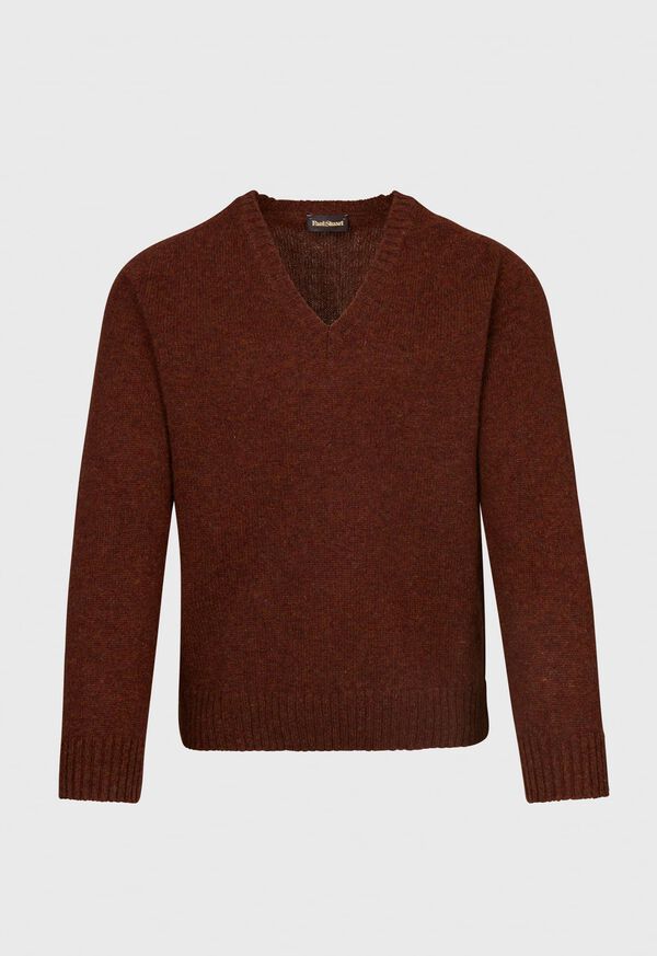 Paul Stuart Shetland Wool V-Neck Sweater, image 1