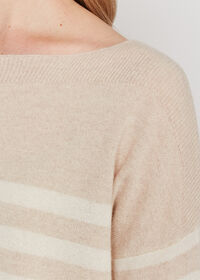 Paul Stuart Striped Boatneck Cashmere Sweater, thumbnail 3