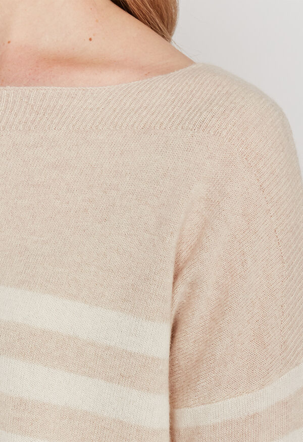 Paul Stuart Striped Boatneck Cashmere Sweater, image 3
