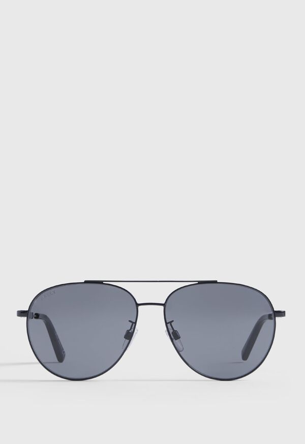 Paul Stuart BALLY Shiny Black Sunglasses with Smoke Lens, image 1