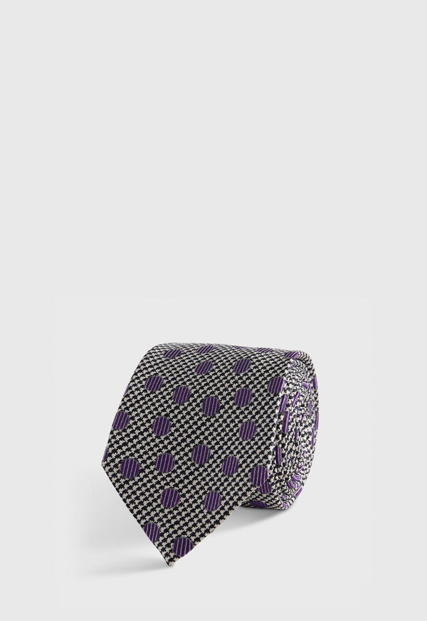 Paul Stuart Circle and Houndstooth Silk Tie, image 1
