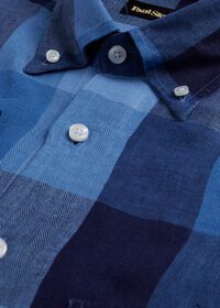 Paul Stuart Linen Buffalo Check Sport Shirt, thumbnail 2