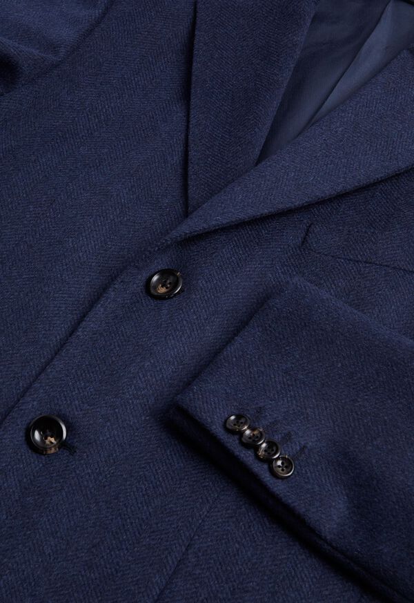 Wool & Cashmere Herringbone Coat