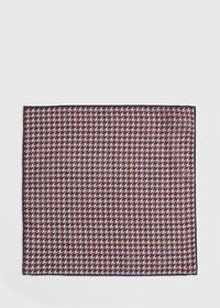 Paul Stuart Wool Houndstooth Print Pocket Square, thumbnail 2