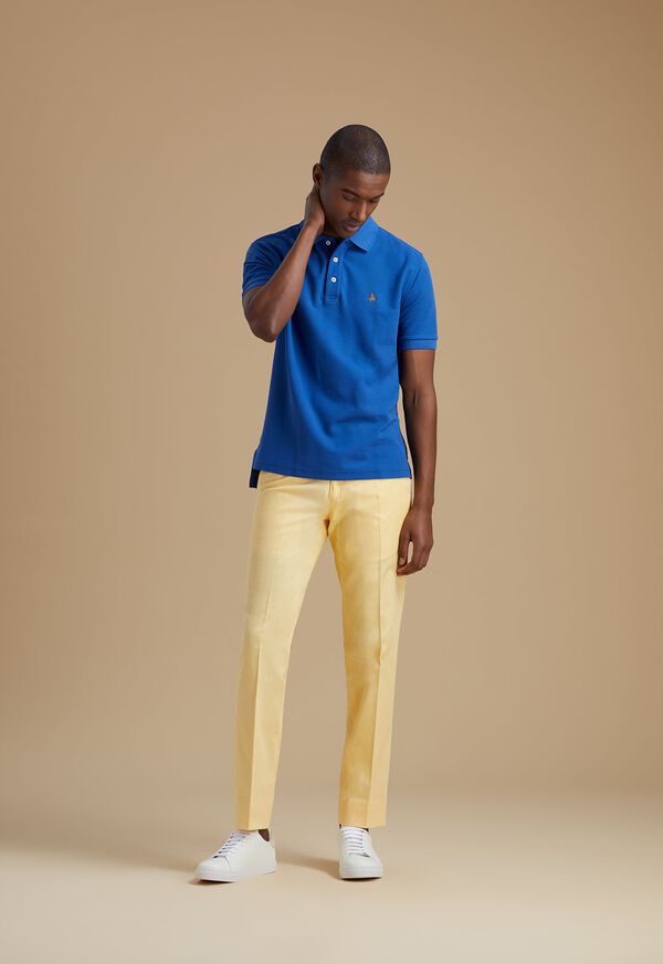 Paul Stuart Blue Polo & Yellow Trouser, image 1