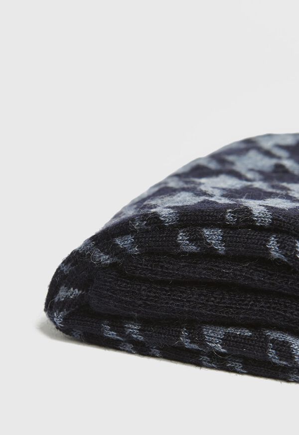 Paul Stuart Lightweight Wool Blend Houndstooth Socks, image 2