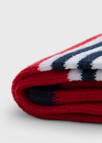 Paul Stuart Colorblock and Stripe Crew Sock