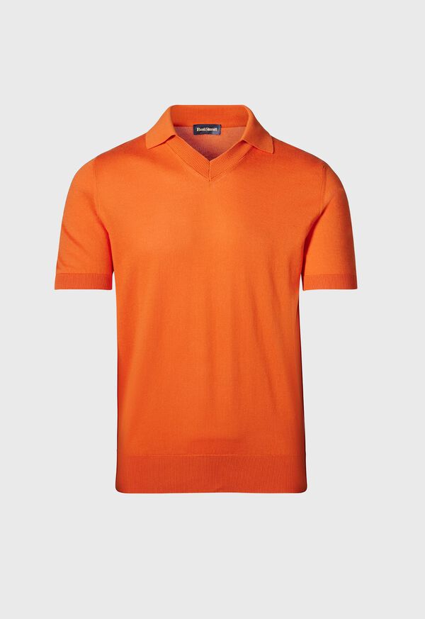 Paul Stuart Organic Cotton Open Collar Polo, image 1