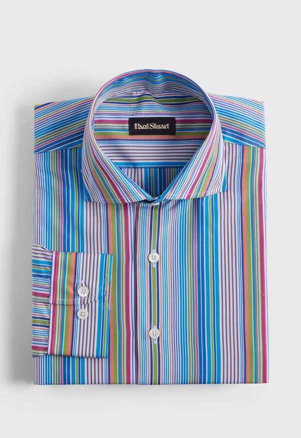 Paul Stuart Cotton Multicolor Stripe Sport Shirt, image 1